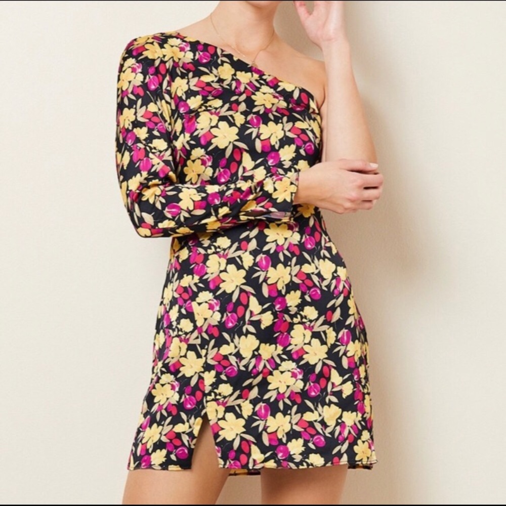 The East Order floral one shoulder dress xs